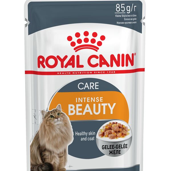 Корм Royal Canin Intense Beauty пауч для красоты шерсти кошек (кусочки в желе) Мясо