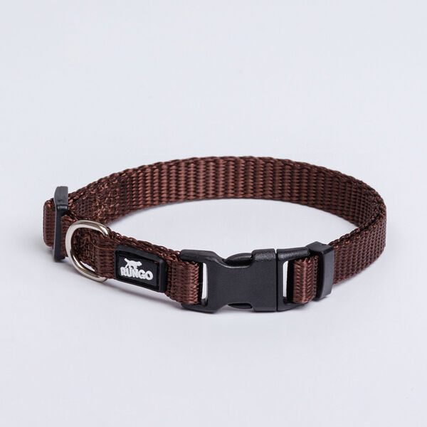 Ошейник нейлоновый для собак, 10 мм, 22-35 см, коричневый