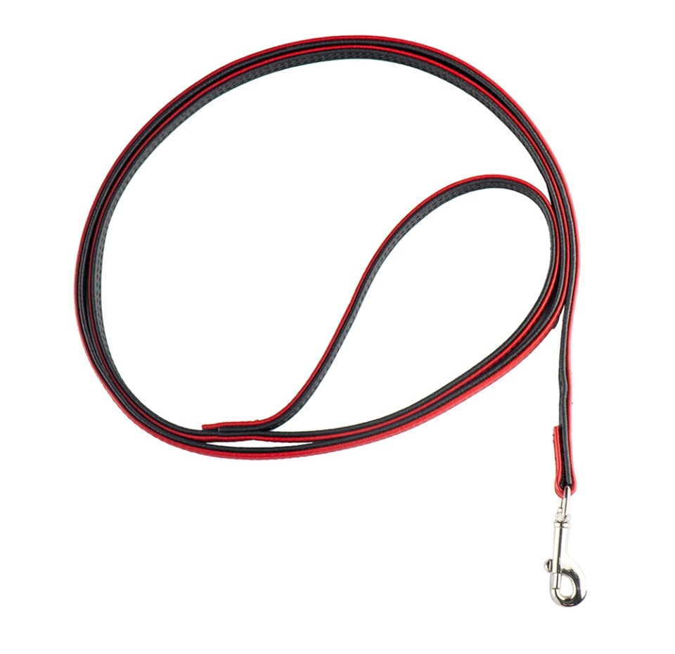 

Поводок Hunter кожаный Capri 140 см.*8 мм., красный