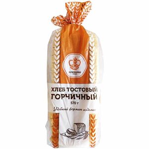 Хлеб Хлебнаш Горчичный тостовый высший сорт нарезка 570г