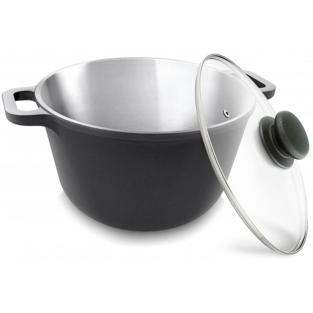 

Казан Нева металл посуда Н 0850д со стеклянной крышкой, 5 л