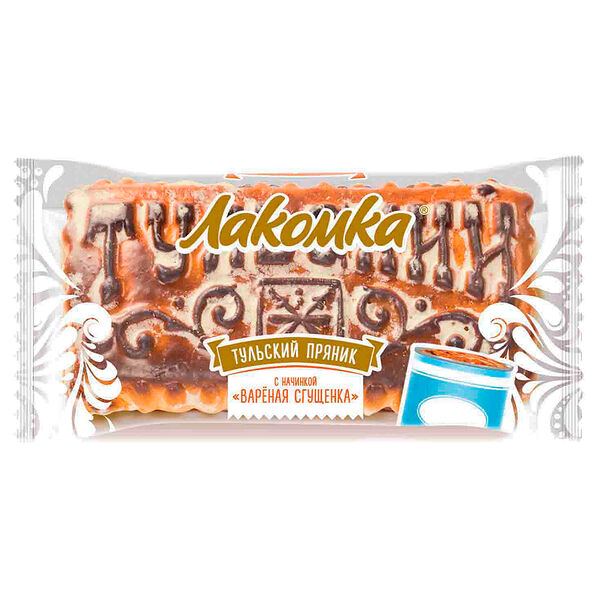 Пряник тульский Лакомка с начинкой вареная сгущенка 140г