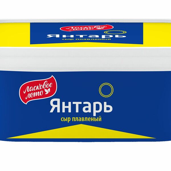 Сыр плавленый Янтарь 60% 170г п/п Ласковое Лето