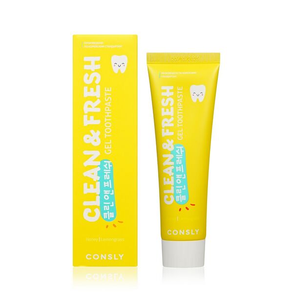 Зубная паста Consly Clean&Fresh с экстрактами мёда и лемонграсса, 105г