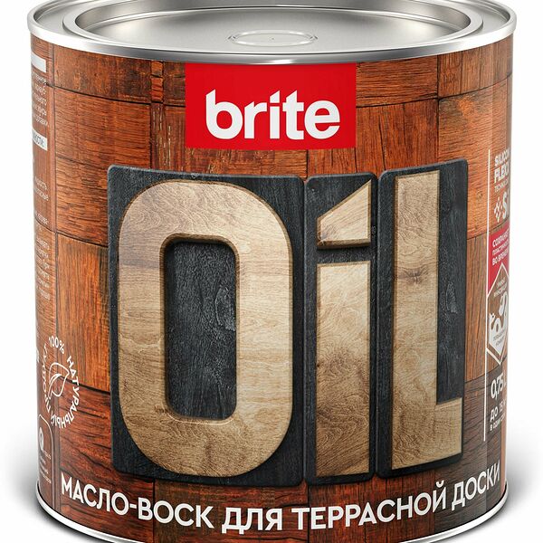 Масло-воск BRITE FLEXX для террасной доски бесцветное 0,75 л