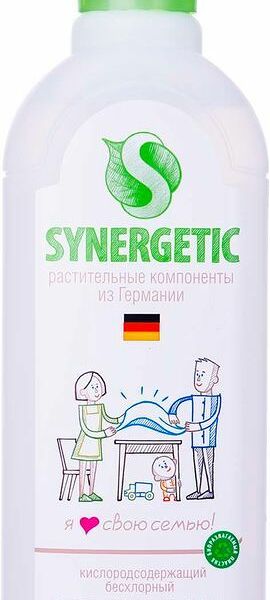 Отбеливатель для белья Synergetic кислородосодержащий бесхлорный, 1000 мл