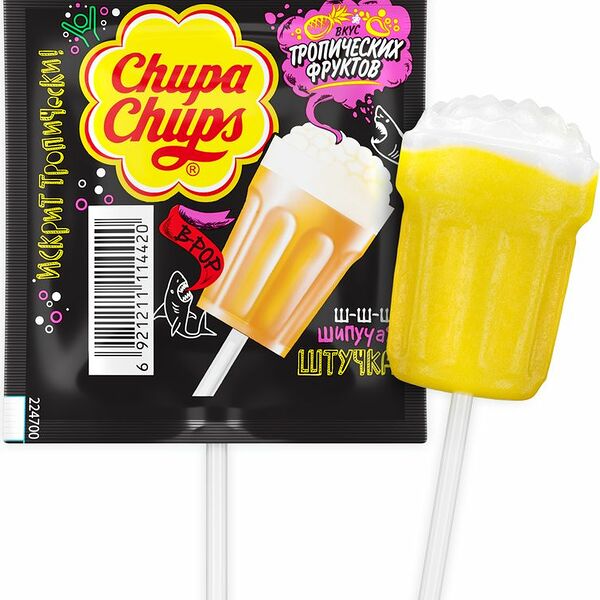 Карамель Chupa Chups тропические фрукты 1 шт. 15г