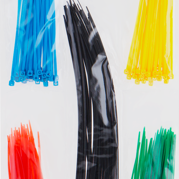 Набор хомутов стяжек 1,9х100 мм/1,9х200 мм арт. MF-04, 200 шт.