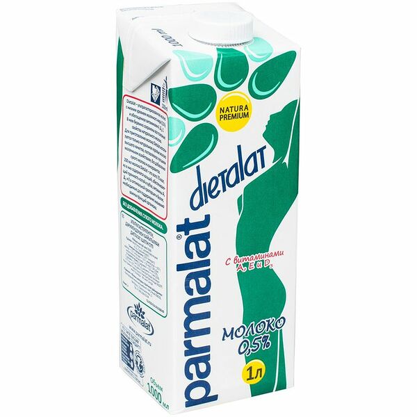 Молоко Parmalat Natura Premium Dietalat питьевое ультрапастеризованное 0.5%, 1л