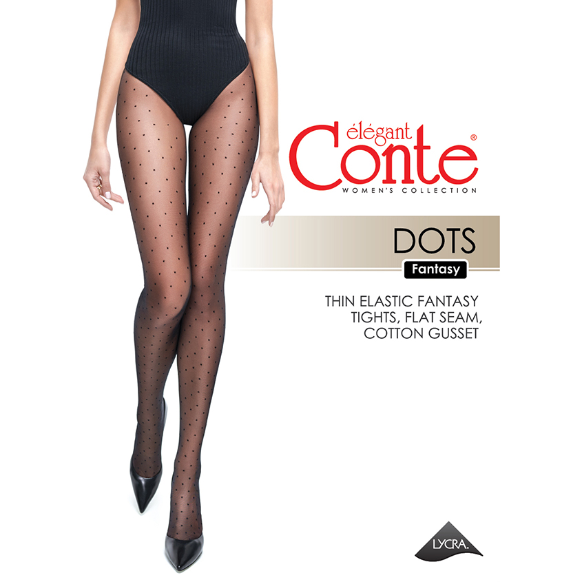

Колготки женские Conte Elegant Fantasy Dots 30 den Nero р. 3