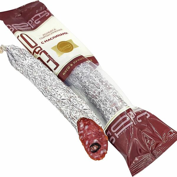 Колбаса Торес с маслинами сырокопченая полусухая 150г