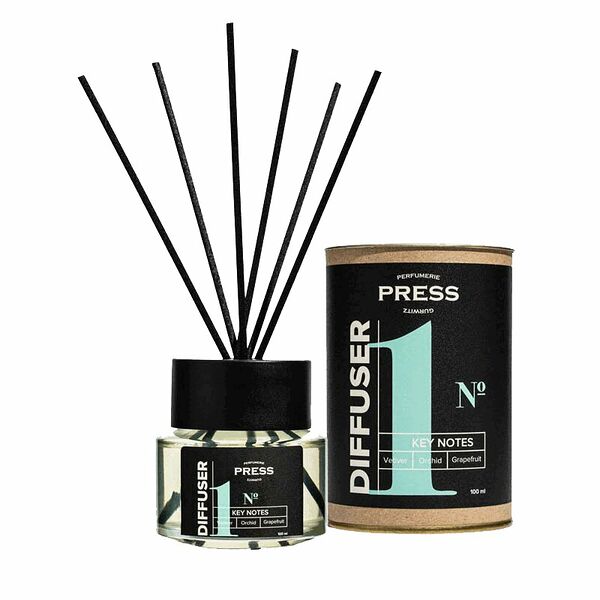 PRESS GURWITZ PERFUMERIE №1 Ароматизатор для дома с палочками ветивер-орхидея-грейпфрут 100 мл