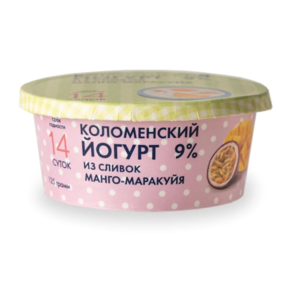 

Йогурт Коломенский Манго-маракуйя 9% 125 г