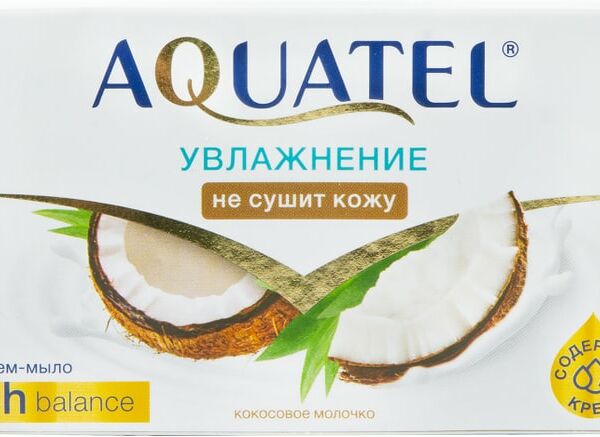 Крем-мыло Aquatel Кокосовое молочко 90г