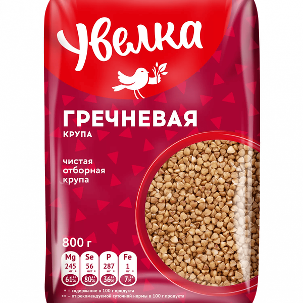 Крупа гречка Увелка 800гр.