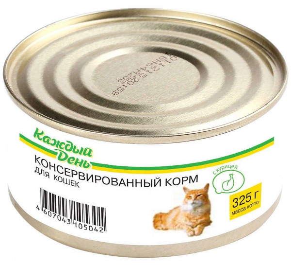 Корм консервированный для кошек Каждый День с курицей