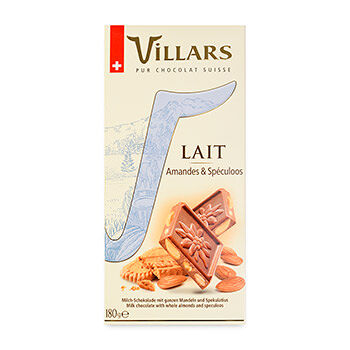 Шоколад молочный Villars с миндалем и печеньем
