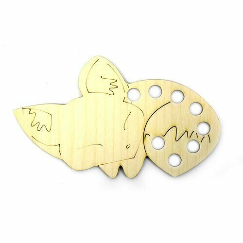 L-580 Деревянная заготовка Органайзер для мулине 'Лисичка' 16*10 см Astra&Craft