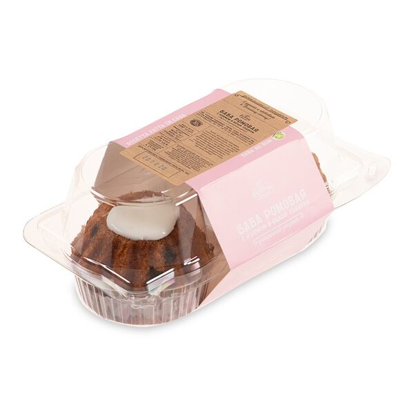 Ромовая баба Рузский хлебозавод с изюмом в белой глазури 2*125 г 