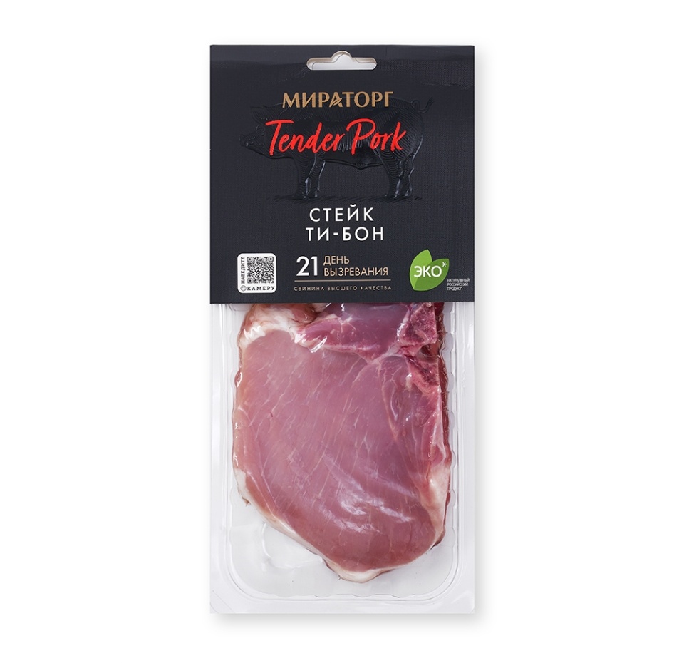

Стейк свиной Мираторг Премиум Ти-бон Tender Pork н/к охлажденный 310 г
