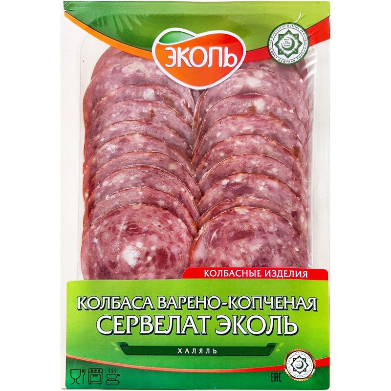 

Колбаса Эколь Сервелат Халяль варено-копченая категории А