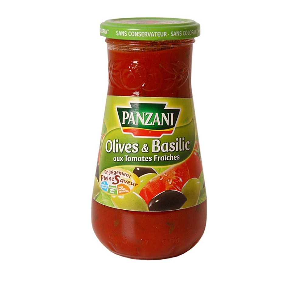 

Соус Panzani Olives&Basilic для спагетти, стеклянная банка 400г