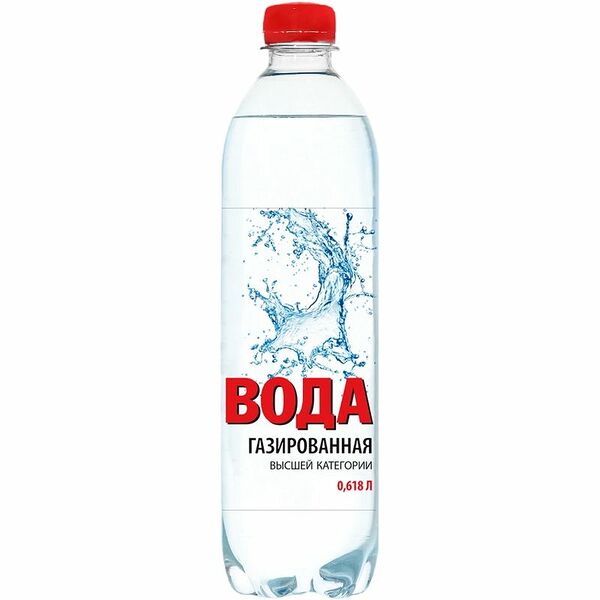 Вода Leader Наша родниковая природная питьевая газированная, 618мл