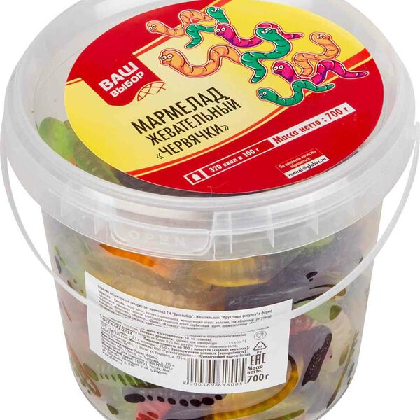 Мармелад жевательный Ваш выбор Червячки