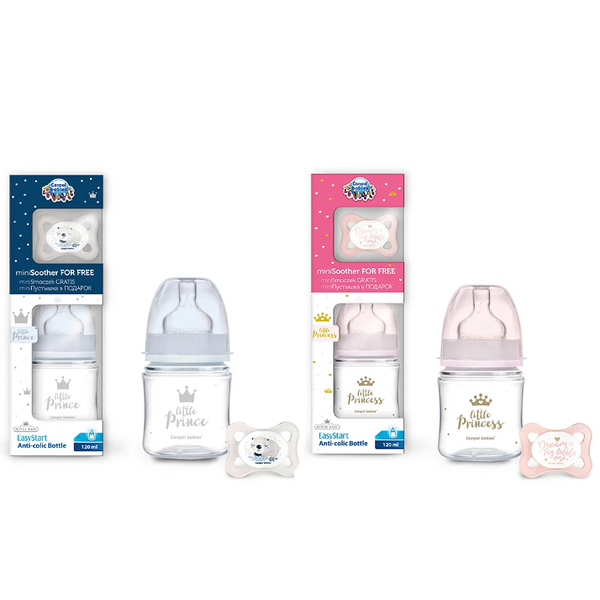 Набор бутылочка для кормления+соска-пустышка силиконовая Арт 0310mix