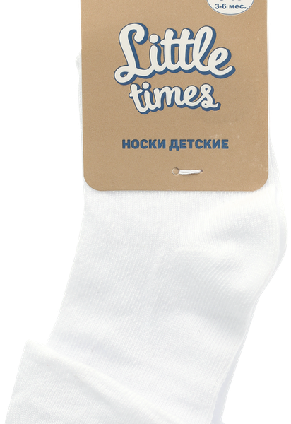 Носки детские LITTLE TIMES р. 9–10 (3–6мес) белые, Арт. НН8003Л