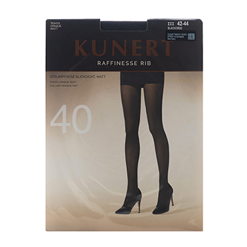 

Колготки женские цвет черный 40 den, размер 3, Kunert-Hudson Raffinesse Rib, Германия