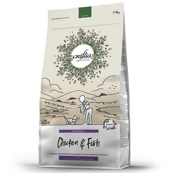 Корм сухой для котят CRAFTIA Harmona из курицы и рыбы