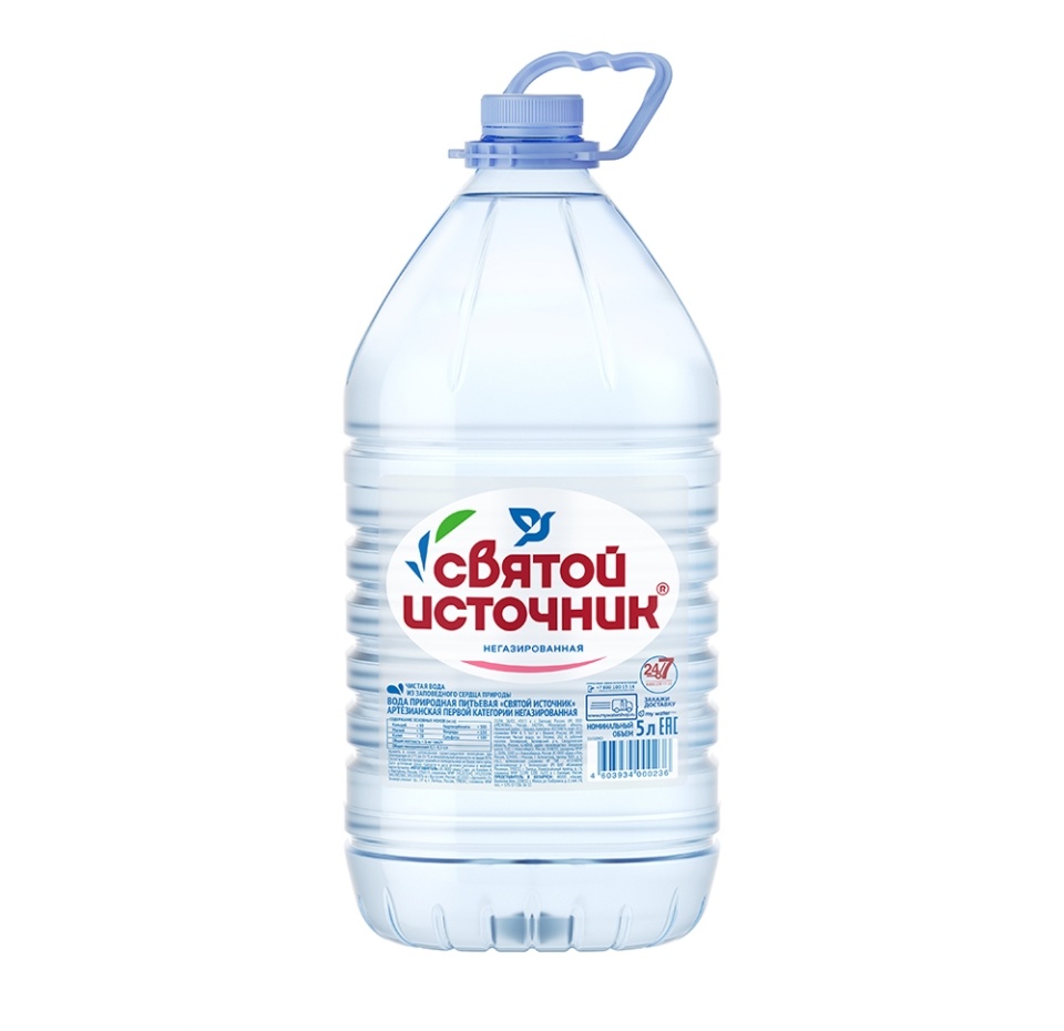 

Вода Святой Источник питьевая негазированная 5 л