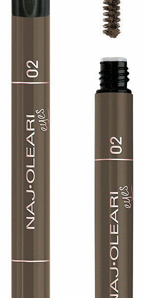 NAJ OLEARI Perfect Brow 3 в 1 Карандаш для бровей и тушь, (0,15 г+1 мл), 02