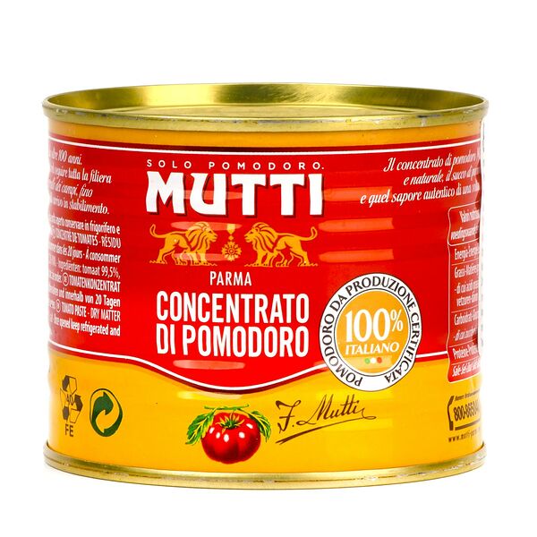 Томатная паста Mutti с массовой долей сухих веществ 22%