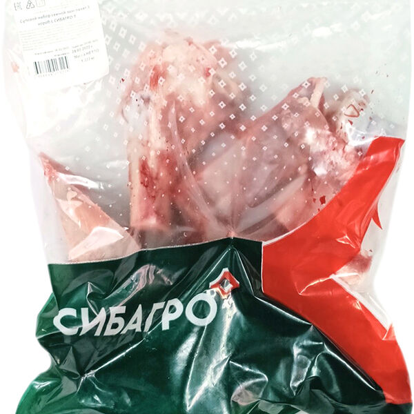 Суповой набор Кудряшовский МК Сибагро свининой замороженный вес