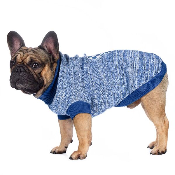 Свитер для собак Сердце 55см 4XL синий (унисекс)