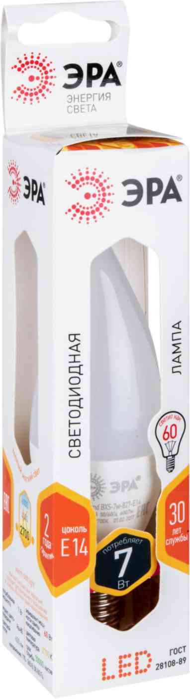 

Лампа светодиодная Эра LED A60-7W-840-E14 теплый свет