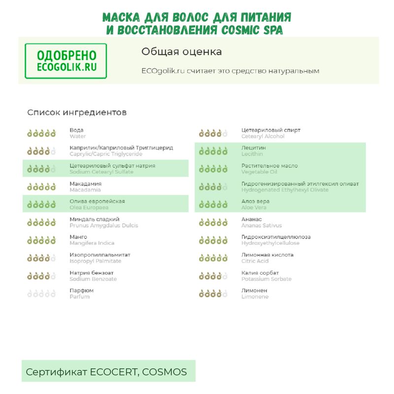 

Маска для волос We are the Planet Cosmic Spa для питания и восстановления 150 мл