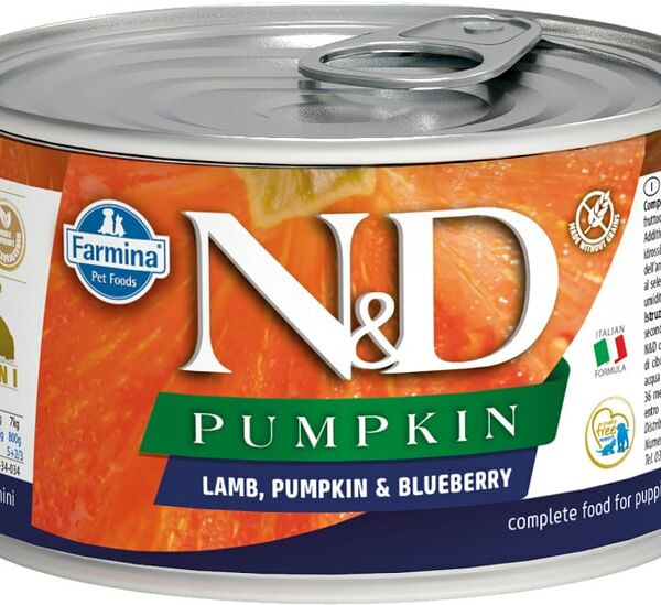 Влажный корм для щенков Farmina N&D Dog Pumpkin с ягненком черникой и тыквой для мелких пород 140г