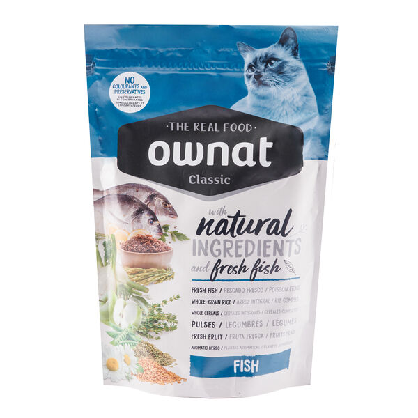 Adult Classic корм Ownat сухой для кошек, с рыбой, 400 гр.