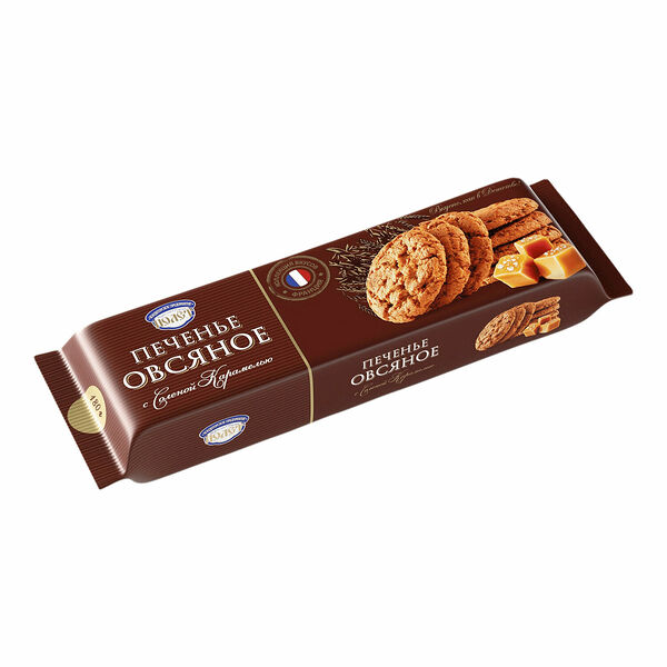 Печенье овсяное с кусочками солёной карамели ТМ Полёт