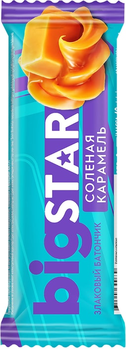 

Батончик злаковый Big Star Соленая карамель 40 г