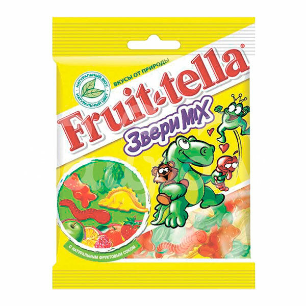 Мармелад жевательный Фрут-Телла 150гр Звери MIX пакет