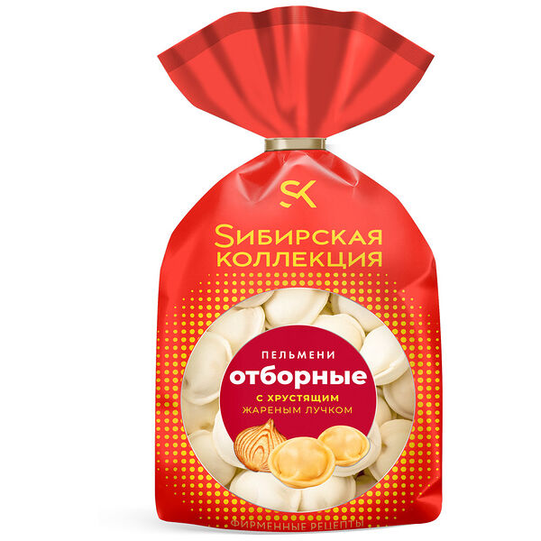 Пельмени Сибирская коллекция Отборные с жареным хрустящим лучком