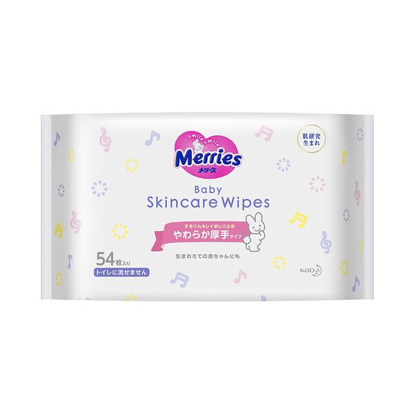 Салфетки влажные детские Merries сменный блок 54 шт