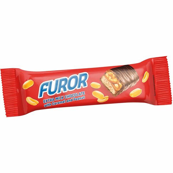 Батончик шоколадный FUROR Soft caramel&Peanut карамель/арахис, 35г