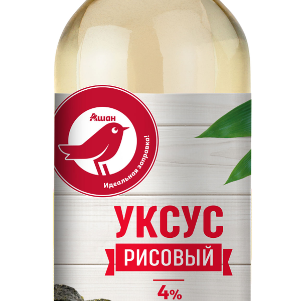Уксус АШАН Красная птица Рисовый 4%, 250 мл