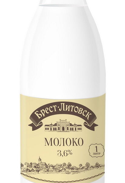Молоко пит. ультрапаст. жир. 3,6% пэт/бут 1 л Брест-Литовск