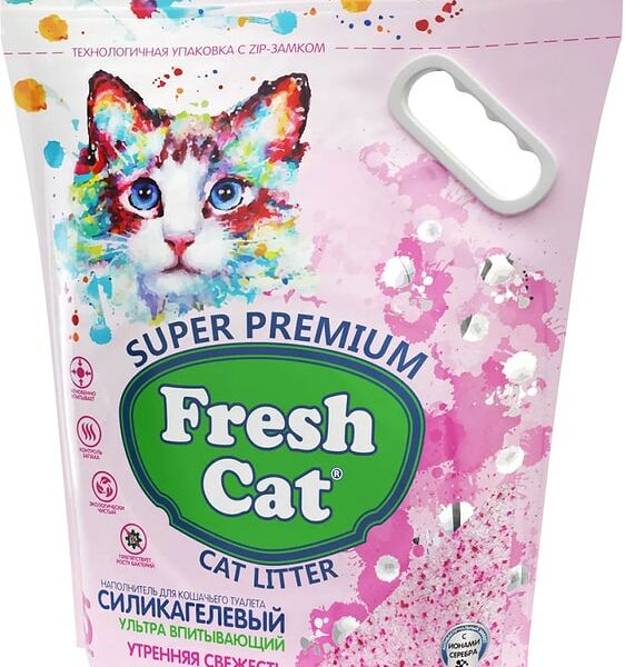 Наполнитель силикагелевый для кошачьего туалета Fresh Cat с ароматом Утренней свежести 5л